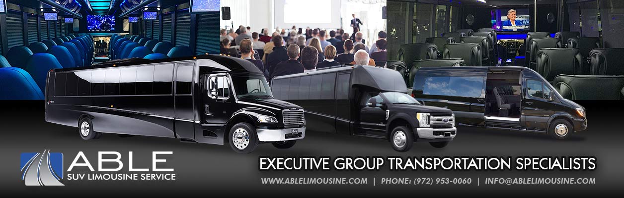Executive Coach Bus Charter Transportation Services Dallas / Fort Worth